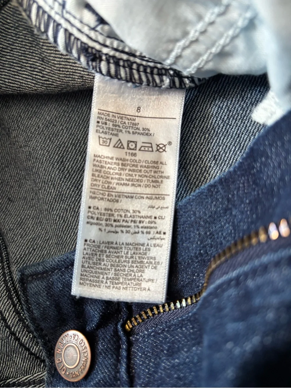 Old Navy Women's Dark Blue Wide-Leg, High Waist Jeans